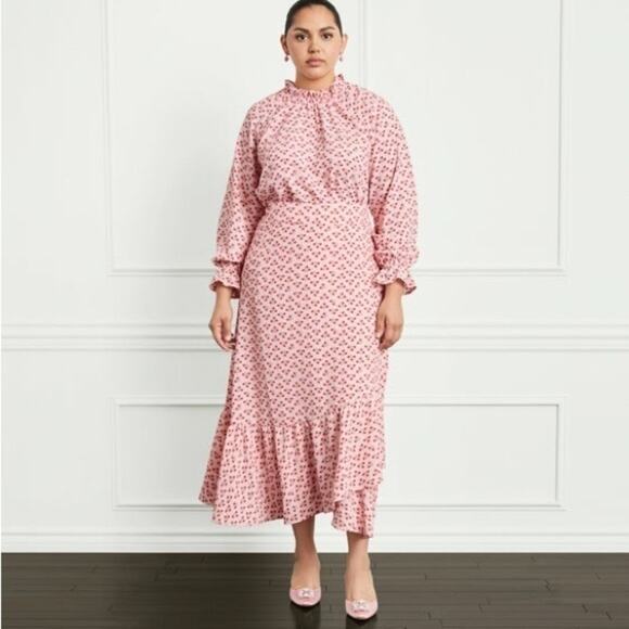 Hill house the mirabel skirt pink spaced floral Sz XXL - Picture 1 of 3